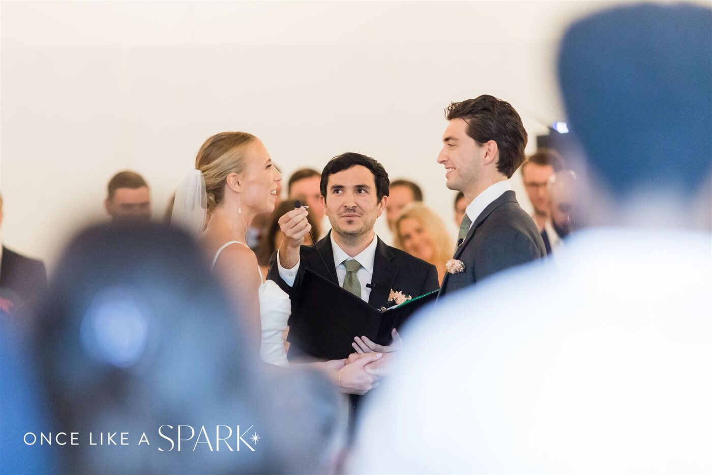 Dylan Webber officiating a wedding ceremony